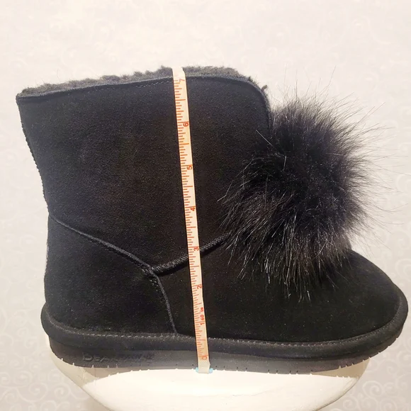 BearPaw Suede Pom Pom Boots - Picture 2 of 6